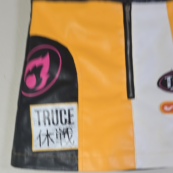 Truce Parchwork  Yellow and Black Mini Skirt - Picture 4 of 7